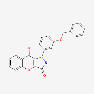 molecular formula C25H19NO4 B4392695 1-[3-(benzyloxy)phenyl]-2-methyl-1,2-dihydrochromeno[2,3-c]pyrrole-3,9-dione 