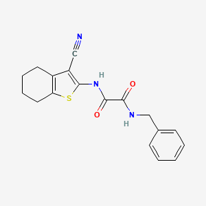 molecular formula C18H17N3O2S B4392700 N-benzyl-N'-(3-cyano-4,5,6,7-tetrahydro-1-benzothien-2-yl)ethanediamide 