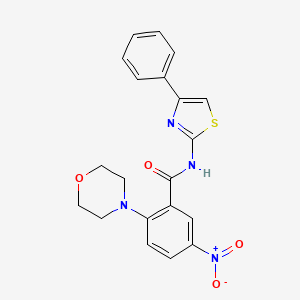 2-(4-morpholinyl)-5-nitro-N-(4-phenyl-1,3-thiazol-2-yl)benzamide