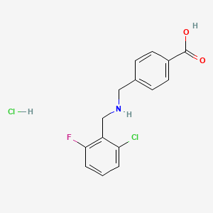 molecular formula C15H14Cl2FNO2 B4392745 4-{[(2-chloro-6-fluorobenzyl)amino]methyl}benzoic acid hydrochloride 