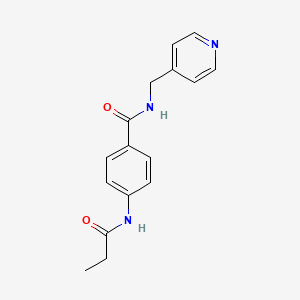 molecular formula C16H17N3O2 B4392760 4-(propionylamino)-N-(4-pyridinylmethyl)benzamide 