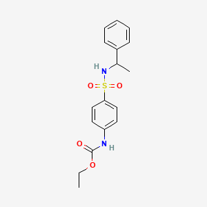 molecular formula C17H20N2O4S B4392765 ethyl (4-{[(1-phenylethyl)amino]sulfonyl}phenyl)carbamate 