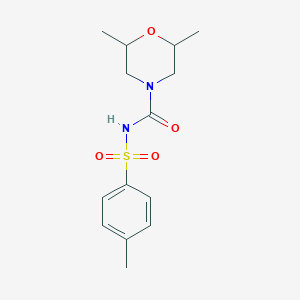 molecular formula C14H20N2O4S B4392773 2,6-dimethyl-N-[(4-methylphenyl)sulfonyl]-4-morpholinecarboxamide 