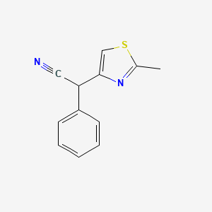 molecular formula C12H10N2S B4392785 (2-methyl-1,3-thiazol-4-yl)(phenyl)acetonitrile 