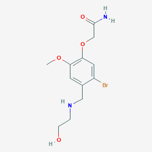 molecular formula C12H17BrN2O4 B4392819 2-(5-bromo-4-{[(2-hydroxyethyl)amino]methyl}-2-methoxyphenoxy)acetamide 