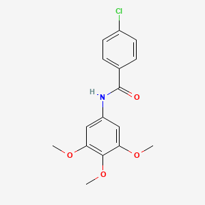 molecular formula C16H16ClNO4 B4392838 4-氯-N-(3,4,5-三甲氧基苯基)苯甲酰胺 