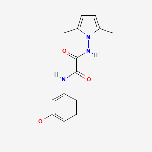 molecular formula C15H17N3O3 B4392842 N-(2,5-dimethyl-1H-pyrrol-1-yl)-N'-(3-methoxyphenyl)ethanediamide 
