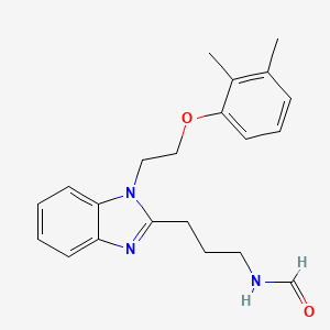 molecular formula C21H25N3O2 B4392879 (3-{1-[2-(2,3-dimethylphenoxy)ethyl]-1H-benzimidazol-2-yl}propyl)formamide 