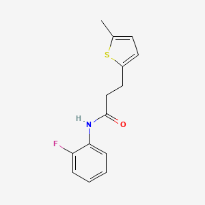molecular formula C14H14FNOS B4392895 N-(2-fluorophenyl)-3-(5-methyl-2-thienyl)propanamide 