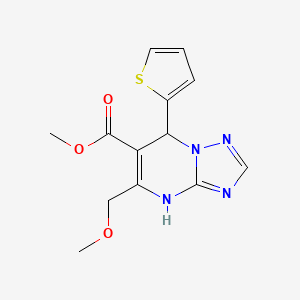 molecular formula C13H14N4O3S B4392898 methyl 5-(methoxymethyl)-7-(2-thienyl)-4,7-dihydro[1,2,4]triazolo[1,5-a]pyrimidine-6-carboxylate 