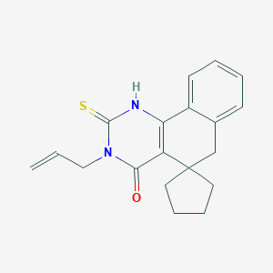 molecular formula C19H20N2OS B439290 3-allyl-2-thioxo-2,3,5,6-tetrahydrospiro(benzo[h]quinazoline-5,1'-cyclopentane)-4(1H)-one CAS No. 332024-52-9