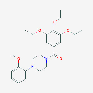 molecular formula C24H32N2O5 B439291 1-(2-Methoxyphenyl)-4-(3,4,5-triethoxybenzoyl)piperazine CAS No. 349114-88-1