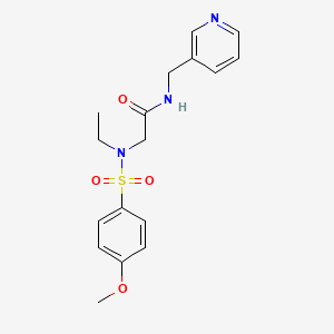 molecular formula C17H21N3O4S B4392910 N~2~-ethyl-N~2~-[(4-methoxyphenyl)sulfonyl]-N~1~-(3-pyridinylmethyl)glycinamide 