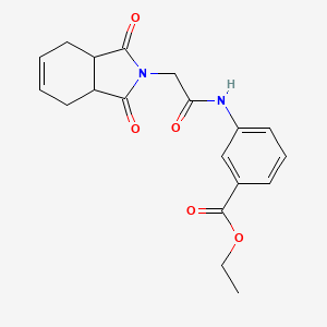 molecular formula C19H20N2O5 B4392914 ethyl 3-{[(1,3-dioxo-1,3,3a,4,7,7a-hexahydro-2H-isoindol-2-yl)acetyl]amino}benzoate 