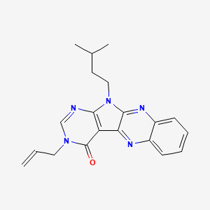 molecular formula C20H21N5O B4392939 3-allyl-11-(3-methylbutyl)-3,11-dihydro-4H-pyrimido[5',4':4,5]pyrrolo[2,3-b]quinoxalin-4-one 