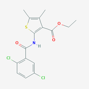 molecular formula C16H15Cl2NO3S B439294 Ethyl 2-(2,5-dichlorobenzamido)-4,5-dimethylthiophene-3-carboxylate CAS No. 353470-44-7
