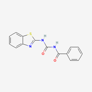 molecular formula C15H11N3O2S B4392979 N-[(1,3-benzothiazol-2-ylamino)carbonyl]benzamide 