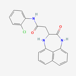molecular formula C20H16ClN3O2 B4392987 N-(2-chlorophenyl)-2-(3-oxo-1,2,3,4-tetrahydronaphtho[1,8-ef][1,4]diazepin-2-yl)acetamide 