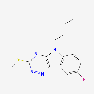 molecular formula C14H15FN4S B4393008 5-butyl-8-fluoro-3-(methylthio)-5H-[1,2,4]triazino[5,6-b]indole 