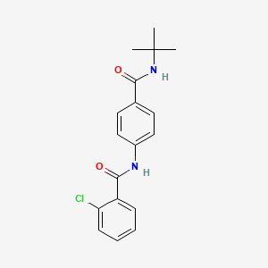 N-{4-[(tert-butylamino)carbonyl]phenyl}-2-chlorobenzamide