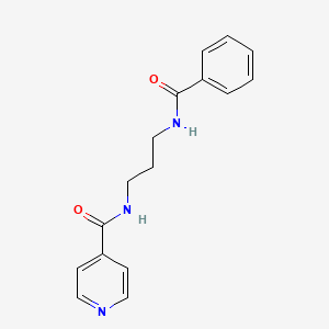 molecular formula C16H17N3O2 B4393034 N-[3-(benzoylamino)propyl]isonicotinamide 