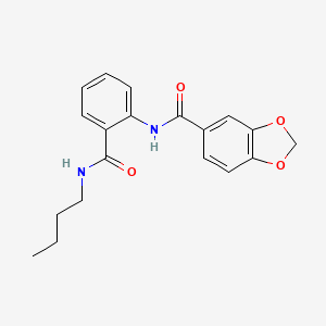 molecular formula C19H20N2O4 B4393039 N-{2-[(butylamino)carbonyl]phenyl}-1,3-benzodioxole-5-carboxamide 