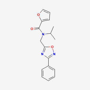 molecular formula C17H17N3O3 B4393056 N-isopropyl-N-[(3-phenyl-1,2,4-oxadiazol-5-yl)methyl]-2-furamide 