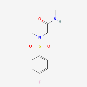 molecular formula C11H15FN2O3S B4393059 N~2~-ethyl-N~2~-[(4-fluorophenyl)sulfonyl]-N~1~-methylglycinamide 
