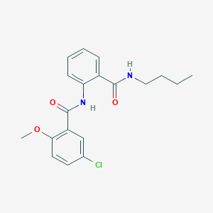 molecular formula C19H21ClN2O3 B4393085 N-{2-[(butylamino)carbonyl]phenyl}-5-chloro-2-methoxybenzamide 