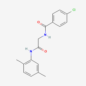 molecular formula C17H17ClN2O2 B4393102 4-chloro-N-{2-[(2,5-dimethylphenyl)amino]-2-oxoethyl}benzamide 