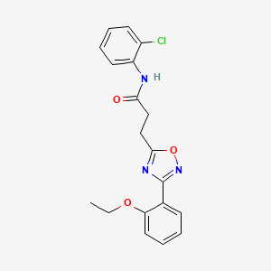 molecular formula C19H18ClN3O3 B4393137 N-(2-chlorophenyl)-3-[3-(2-ethoxyphenyl)-1,2,4-oxadiazol-5-yl]propanamide 