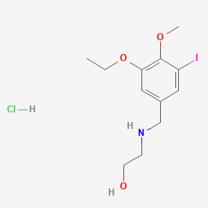 molecular formula C12H19ClINO3 B4393146 2-[(3-ethoxy-5-iodo-4-methoxybenzyl)amino]ethanol hydrochloride 