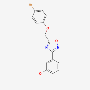 molecular formula C16H13BrN2O3 B4393154 5-[(4-bromophenoxy)methyl]-3-(3-methoxyphenyl)-1,2,4-oxadiazole 