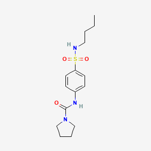 molecular formula C15H23N3O3S B4393165 N-{4-[(butylamino)sulfonyl]phenyl}-1-pyrrolidinecarboxamide 