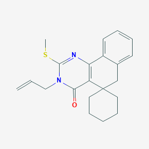 molecular formula C21H24N2OS B439317 3-Allyl-2-(methylthio)-3H-spiro[benzo[h]quinazoline-5,1'-cyclohexan]-4(6H)-one CAS No. 332024-46-1