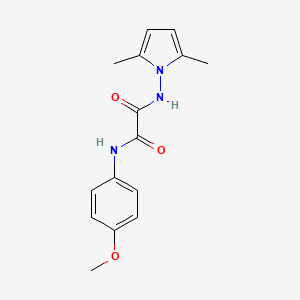 molecular formula C15H17N3O3 B4393189 N-(2,5-dimethyl-1H-pyrrol-1-yl)-N'-(4-methoxyphenyl)ethanediamide 