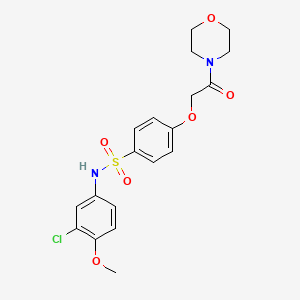 molecular formula C19H21ClN2O6S B4393198 N-(3-chloro-4-methoxyphenyl)-4-[2-(4-morpholinyl)-2-oxoethoxy]benzenesulfonamide 