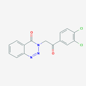 molecular formula C15H9Cl2N3O2 B4393249 3-[2-(3,4-dichlorophenyl)-2-oxoethyl]-1,2,3-benzotriazin-4(3H)-one 