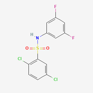 molecular formula C12H7Cl2F2NO2S B4393251 2,5-dichloro-N-(3,5-difluorophenyl)benzenesulfonamide 