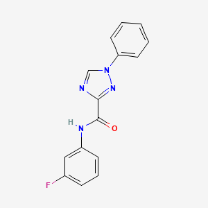 molecular formula C15H11FN4O B4393292 N-(3-fluorophenyl)-1-phenyl-1H-1,2,4-triazole-3-carboxamide 