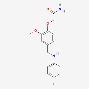 molecular formula C16H17FN2O3 B4393300 2-(4-{[(4-fluorophenyl)amino]methyl}-2-methoxyphenoxy)acetamide 