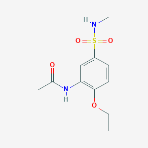 molecular formula C11H16N2O4S B4393303 N-{2-ethoxy-5-[(methylamino)sulfonyl]phenyl}acetamide 