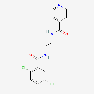 molecular formula C15H13Cl2N3O2 B4393323 N-{2-[(2,5-dichlorobenzoyl)amino]ethyl}isonicotinamide 