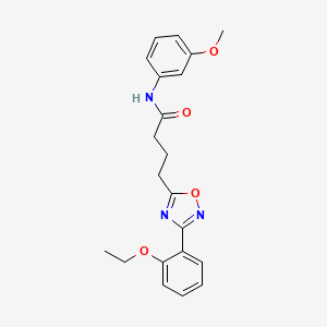 molecular formula C21H23N3O4 B4393324 4-[3-(2-ethoxyphenyl)-1,2,4-oxadiazol-5-yl]-N-(3-methoxyphenyl)butanamide 