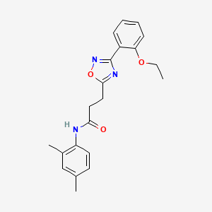 molecular formula C21H23N3O3 B4393328 N-(2,4-dimethylphenyl)-3-[3-(2-ethoxyphenyl)-1,2,4-oxadiazol-5-yl]propanamide 