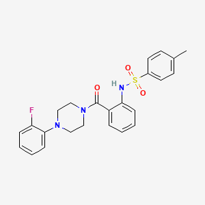 molecular formula C24H24FN3O3S B4393335 N-(2-{[4-(2-fluorophenyl)-1-piperazinyl]carbonyl}phenyl)-4-methylbenzenesulfonamide 