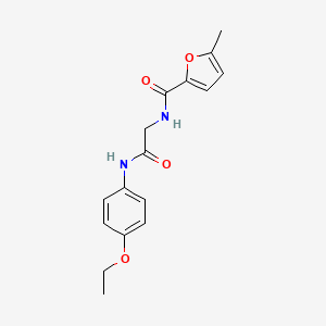 molecular formula C16H18N2O4 B4393347 N-{2-[(4-ethoxyphenyl)amino]-2-oxoethyl}-5-methyl-2-furamide 