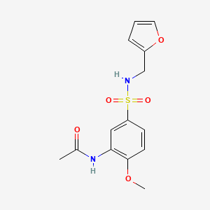 N-(5-{[(2-furylmethyl)amino]sulfonyl}-2-methoxyphenyl)acetamide