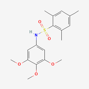 molecular formula C18H23NO5S B4393382 2,4,6-三甲基-N-(3,4,5-三甲氧基苯基)苯磺酰胺 