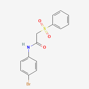molecular formula C14H12BrNO3S B4393390 N-(4-bromophenyl)-2-(phenylsulfonyl)acetamide 